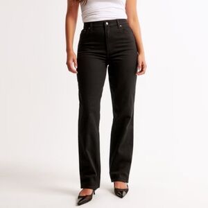 Abercrombie & Fitch Black Straight Leg Jeans